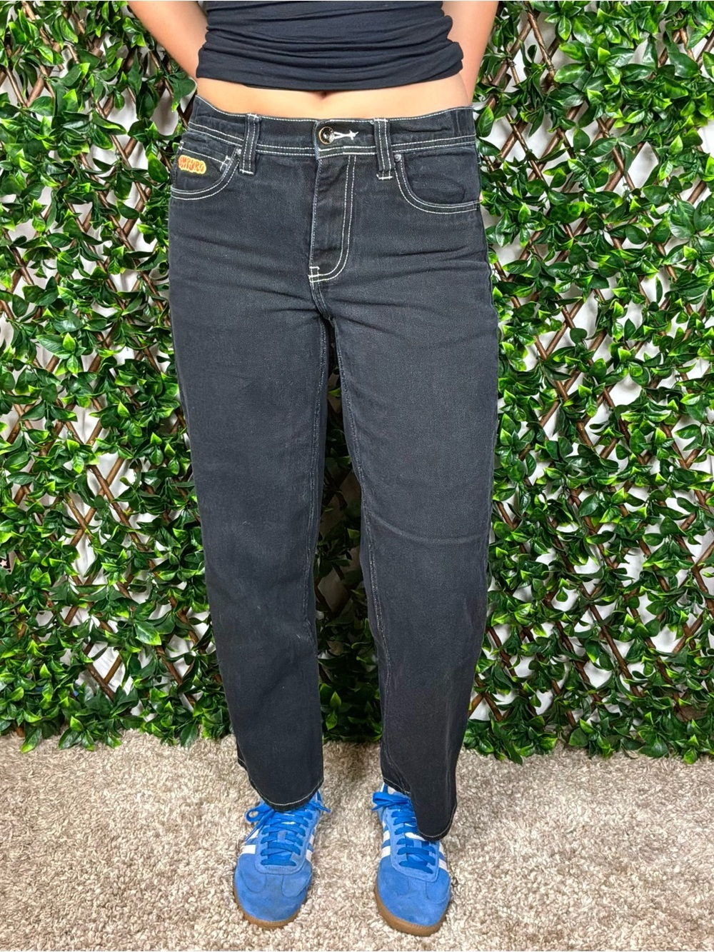 Empyre Black Carpenter Skater Jeans Size 27